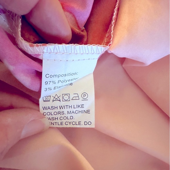 PRETTYGARDEN One-Shoulder Pink Floral Dress S - Picture 7 of 7